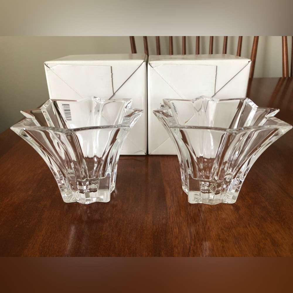 Mikasa Skyline crystal vintage candle holders